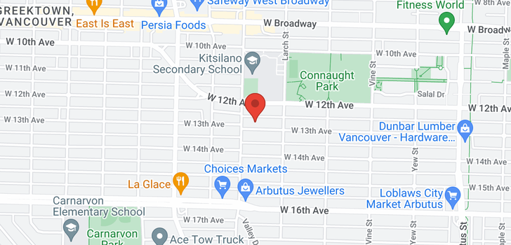 map of 2565 W 13TH AVENUE